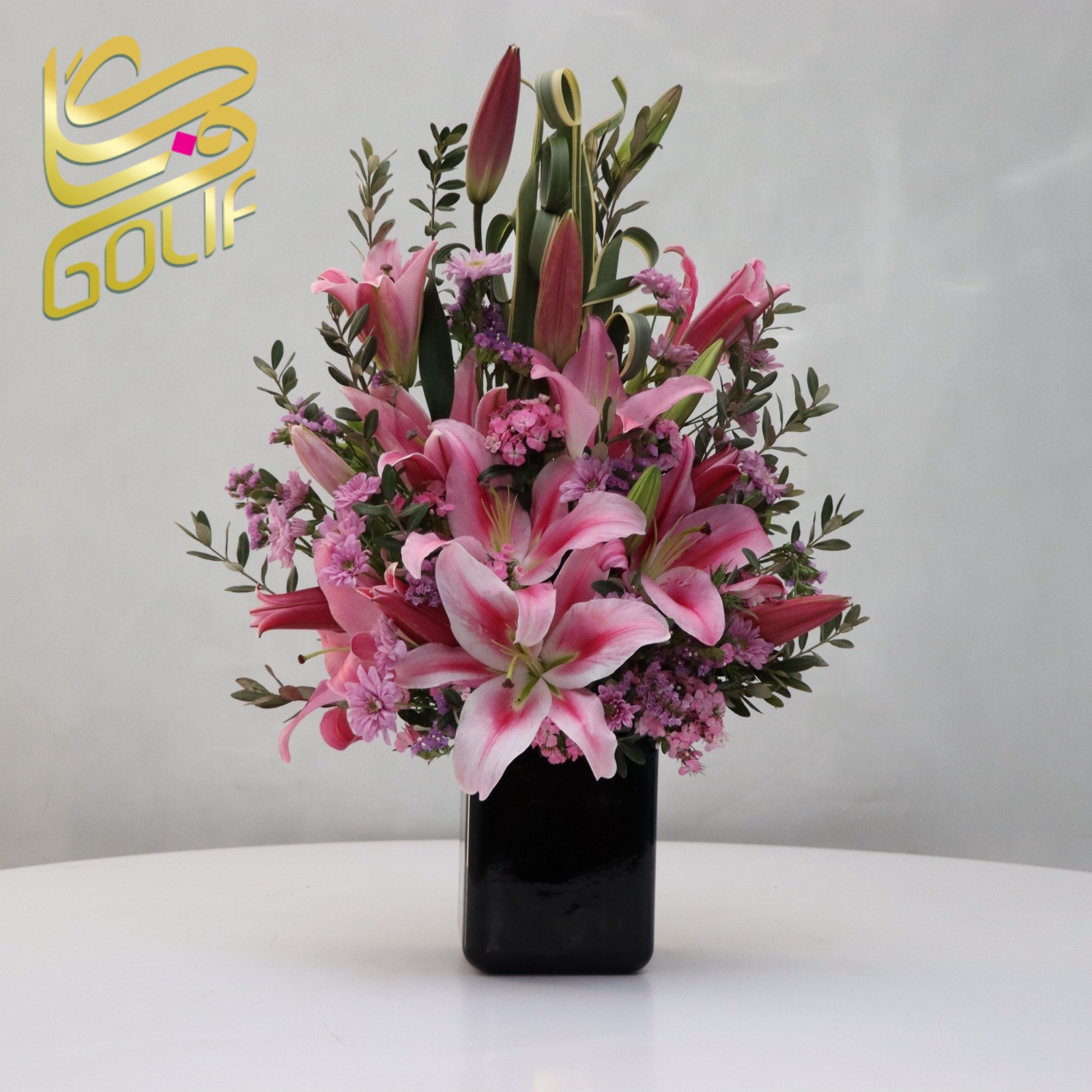 باکس گل تبریک هدیه عاشقانه تولد ارسال رایگان زیبا لاکچری ارسال فوری سریع گل فروشی آنلاین گل فروشی گلیف