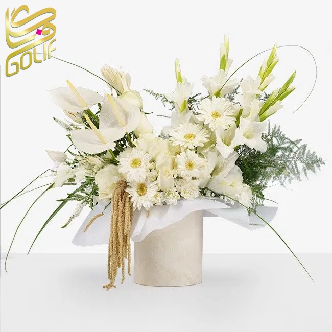 باکس گل تبریک هدیه عاشقانه تولد ارسال رایگان زیبا لاکچری ارسال فوری سریع گل فروشی آنلاین گل فروشی گلیف