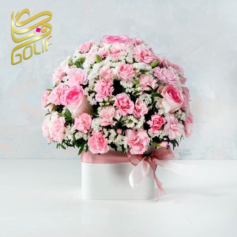 باکس گل تبریک هدیه عاشقانه تولد ارسال رایگان زیبا لاکچری ارسال فوری سریع گل فروشی آنلاین گل فروشی گلیف جعبه گل زیبا لاکچری آنترویم لیلیوم ارکیده